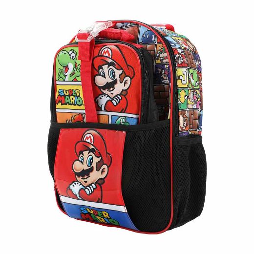 Picture of Super Mario Light Up Buckle 4 pc Toddler Backpack Set