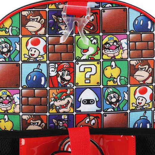 Picture of Super Mario Light Up Buckle 4 pc Toddler Backpack Set