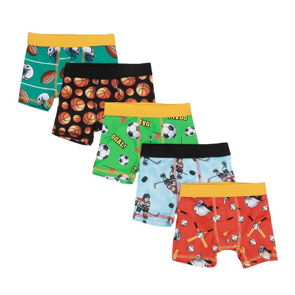 Picture of Bioworld Sports Themed Toddler 5 pc. Boxer Briefs
