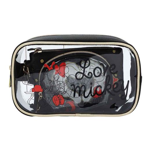 Picture of Disney Mickey & Minnie Love Travel Cosmetic Bags - Set of 3
