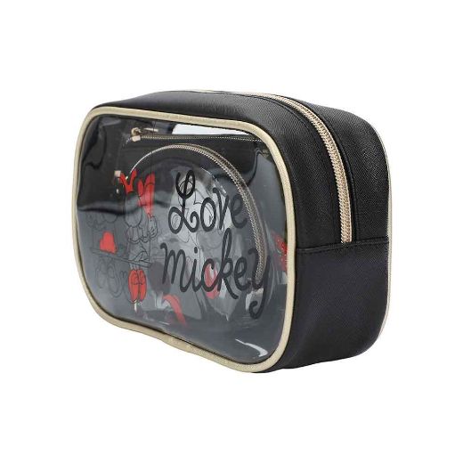 Picture of Disney Mickey & Minnie Love Travel Cosmetic Bags - Set of 3
