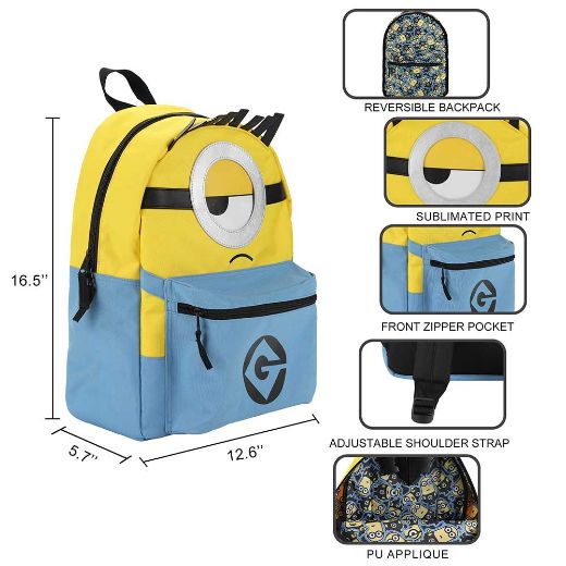 Picture of Minions 3D Reversible Lip Pak Backpack