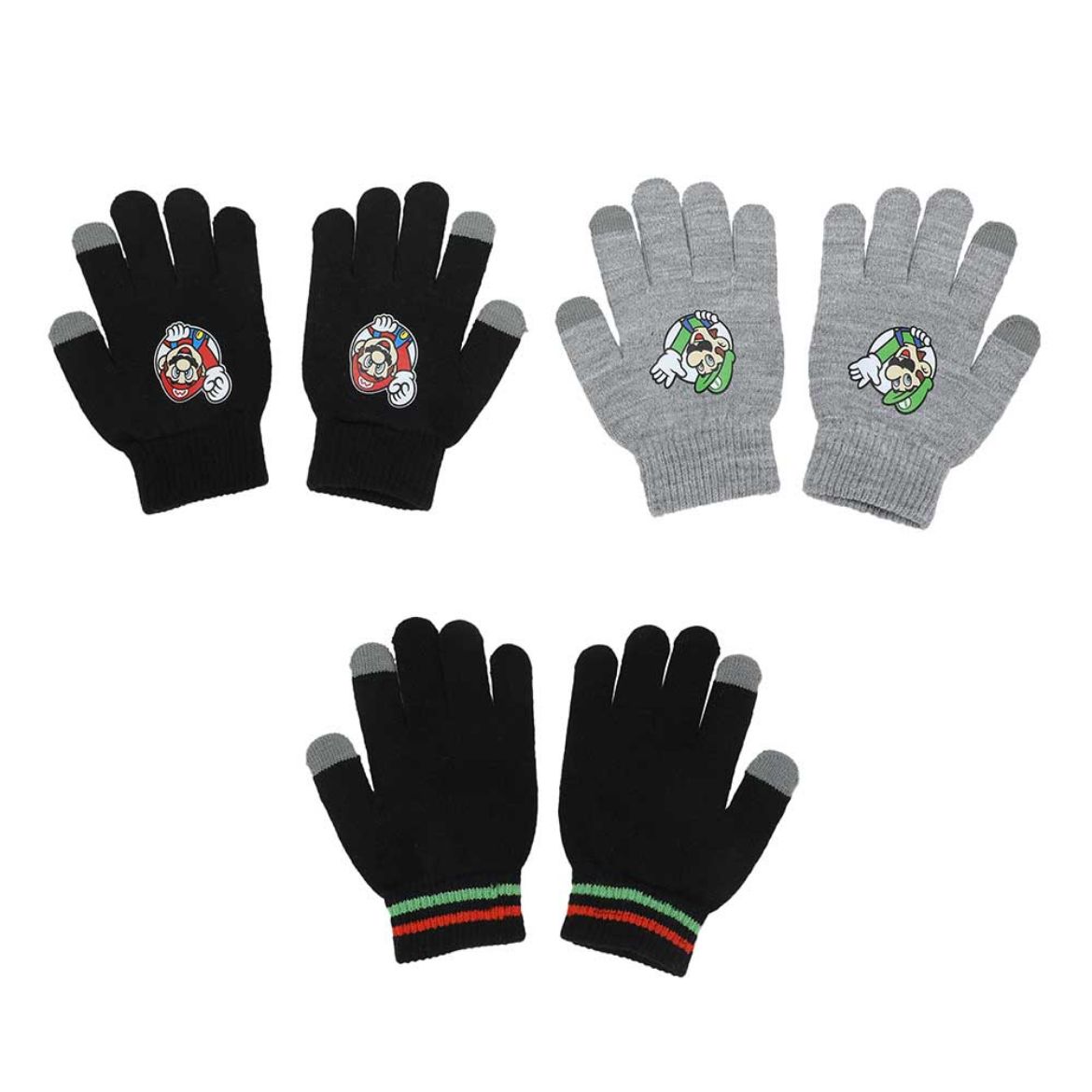 Picture of Super Mario & Luigi 3 Pack Knit Gloves
