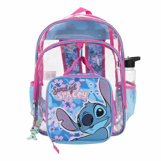 Picture of Disney Stitch Youth 5 pc Clear Backpack Set