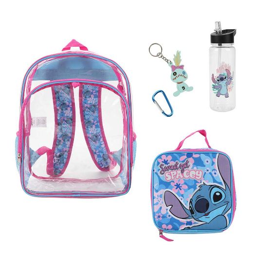 Picture of Disney Stitch Youth 5 pc Clear Backpack Set