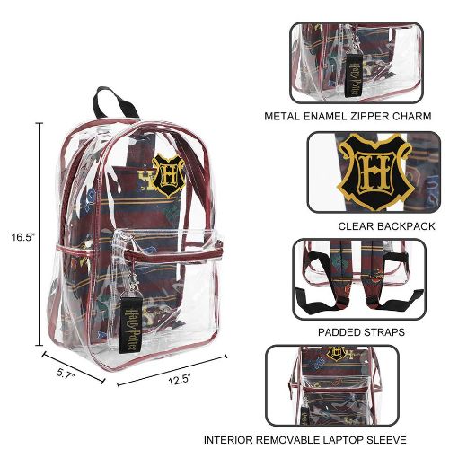 Picture of Harry Potter Hogwarts Clear Backpack & Laptop Sleeve