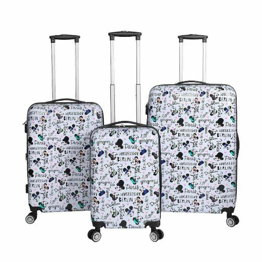 Picture of Disney Mickey Mouse Destinations 3 Piece Luggage Set