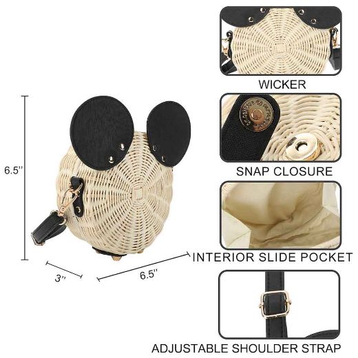 Picture of Disney Mickey Mouse Wicker Crossbody