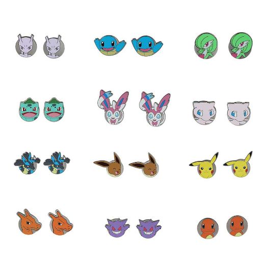 Picture of Pokemon Characters 12 Pack Earring Set