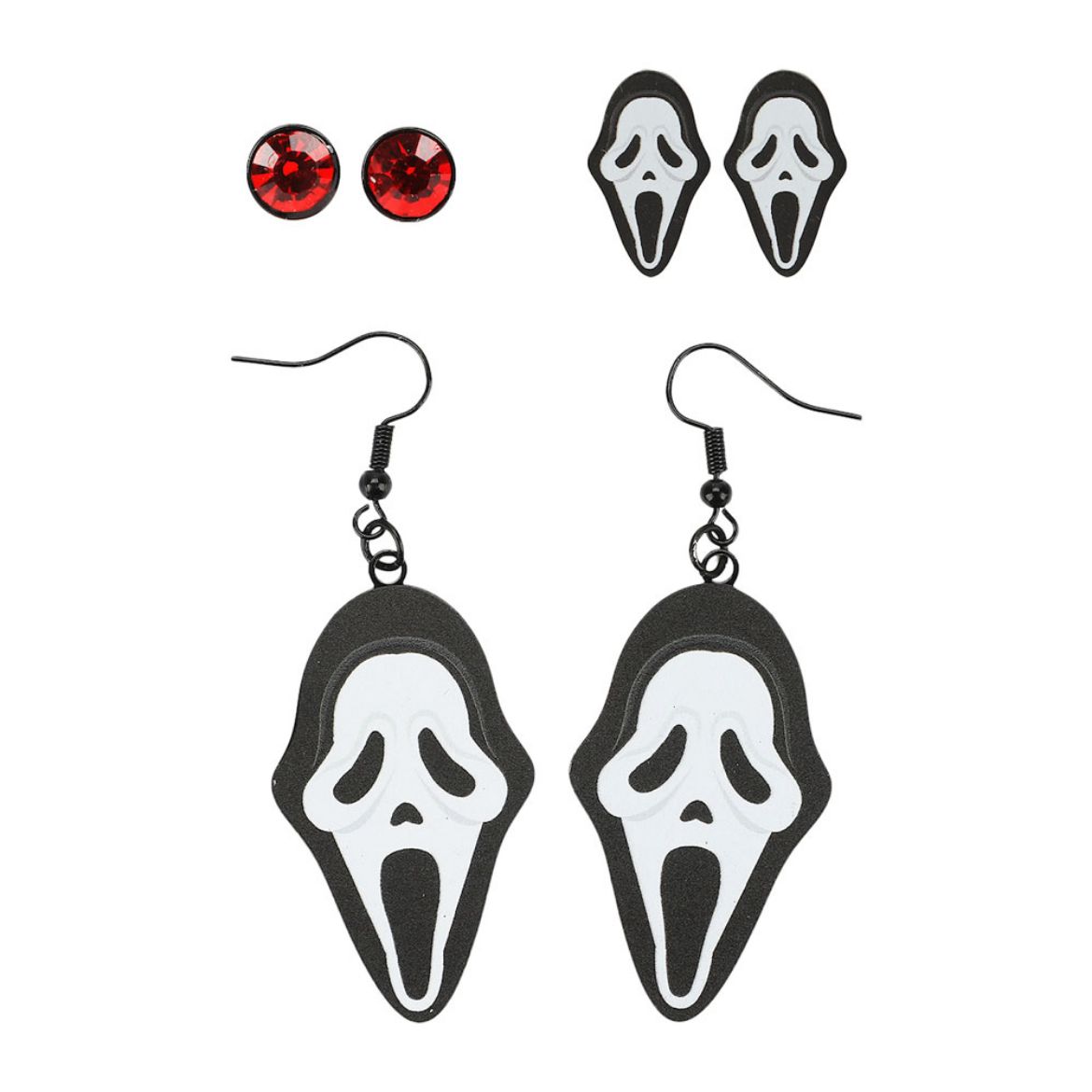 Picture of Ghost Face 3 Pack Earring Set