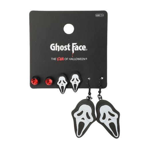 Picture of Ghost Face 3 Pack Earring Set