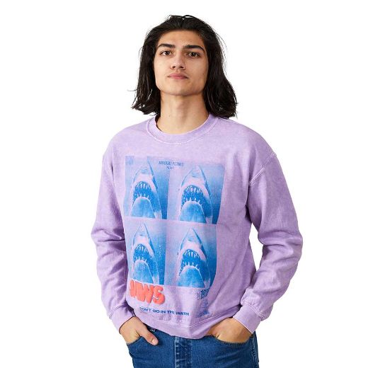 Picture of Jaws Lilac Washed Unisex Pre-pack Sweatshirt
