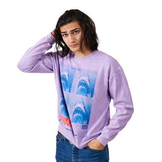 Picture of Jaws Lilac Washed Unisex Pre-pack Sweatshirt