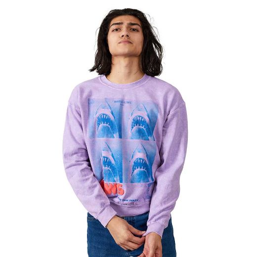 Picture of Jaws Lilac Washed Unisex Pre-pack Sweatshirt