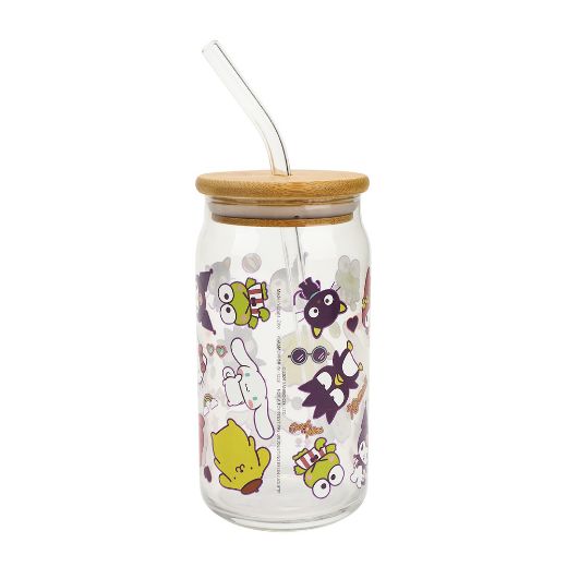 Picture of Hello Kitty & Friends 15 oz. Glass Bamboo Tumbler