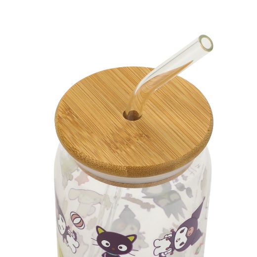 Picture of Hello Kitty & Friends 15 oz. Glass Bamboo Tumbler