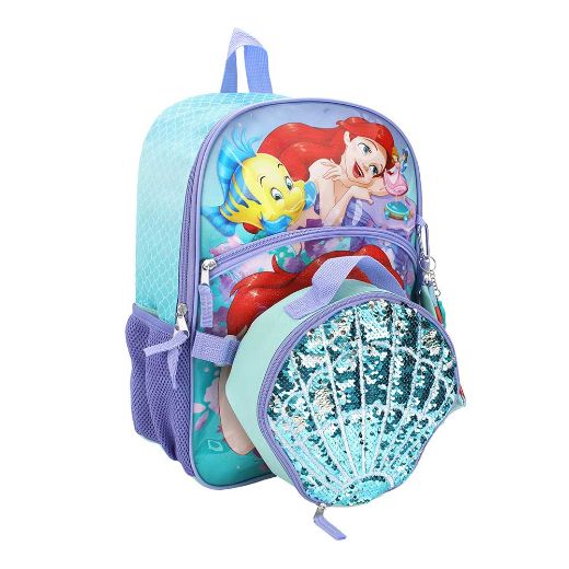 Picture of Disney The Little Mermaid 5 pc Textured Youth Backpack Set