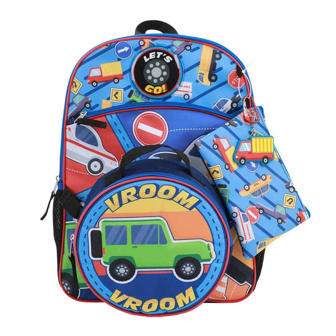 Picture of Bioworld Vroom Vroom 5 pc Youth Backpack Set