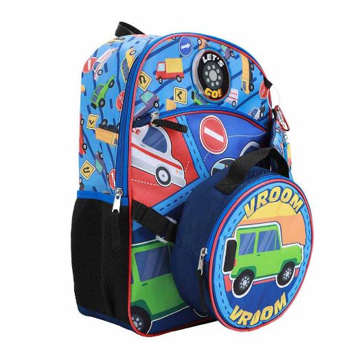 Picture of Bioworld Vroom Vroom 5 pc Youth Backpack Set