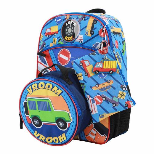 Picture of Bioworld Vroom Vroom 5 pc Youth Backpack Set