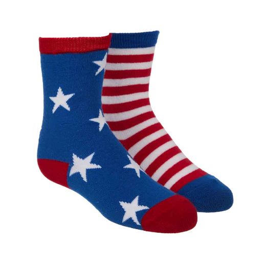 Picture of Americana Mismatched Youth Crew Socks