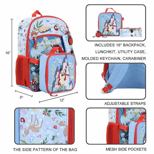 Picture of Disney Snow White Embossed 5 pc Youth Backpack Set