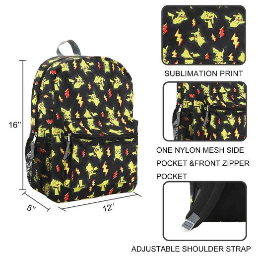 Picture of Pokemon Pikachu Electric Type AOP Backpack