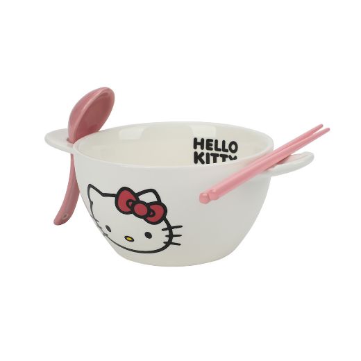 Picture of Hello Kitty Ramen Bowl with Spoon & Chopsticks