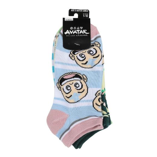 Picture of Avatar The Last Airbender Chibi 5 Pair Ankle Socks