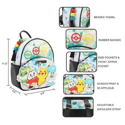 Picture of Pokemon Pikachu 3D Applique Mini Backpack