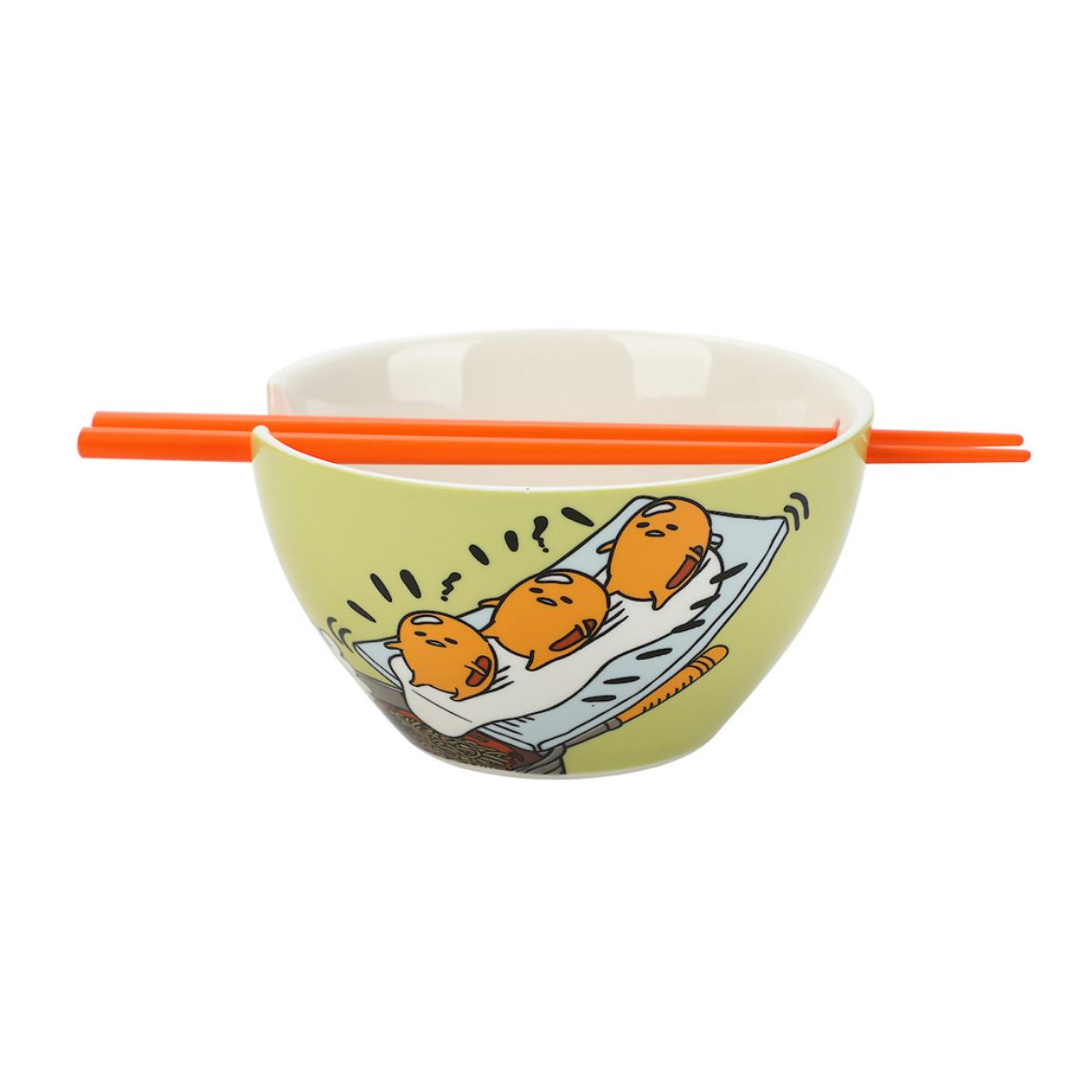 Picture of Gudetama 20 oz. Ceramic Ramen Bowl with Chopsticks