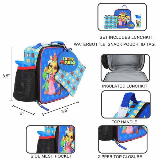 Picture of Super Mario Insulated 4 pc Lunch Kit