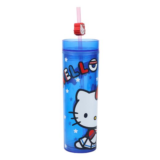 Picture of Hello Kitty Sports Straw Charm 16 oz. Slim Plastic Tumbler