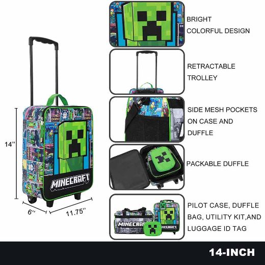 Picture of Minecraft Blocks 4 pc Youth Travel Set