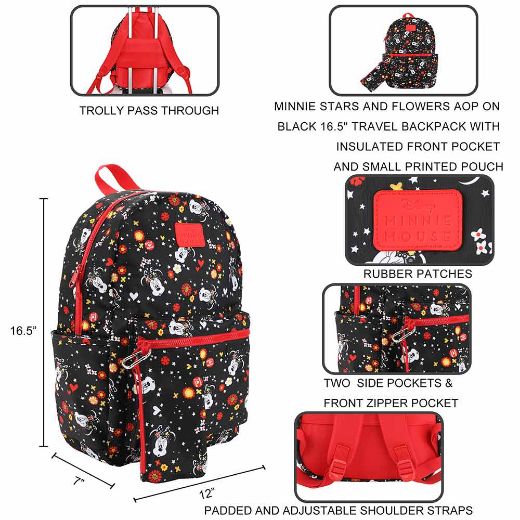 Picture of Disney Minnie Mouse Travel Youth Pouch & Backpack Set