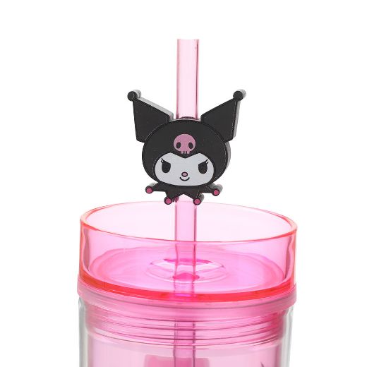 Picture of Kuromi Straw Charm 16 oz. Slim Plastic Tumbler