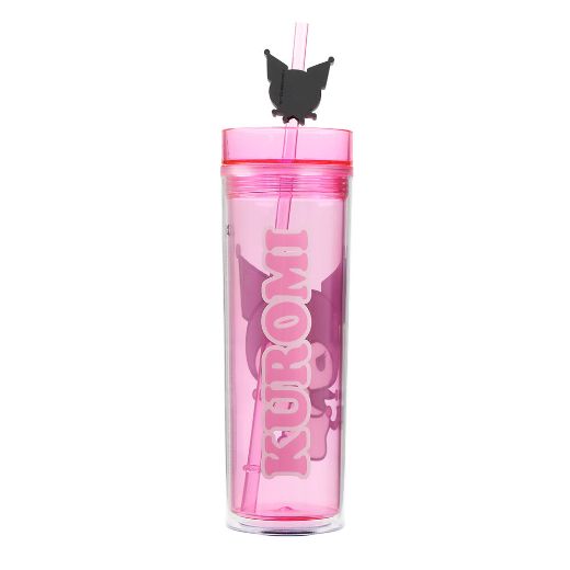 Picture of Kuromi Straw Charm 16 oz. Slim Plastic Tumbler