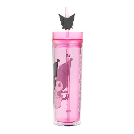 Picture of Kuromi Straw Charm 16 oz. Slim Plastic Tumbler