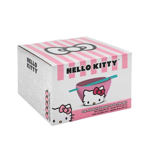 Picture of Hello Kitty 20 oz. Ceramic Ramen Bowl with Chopsticks