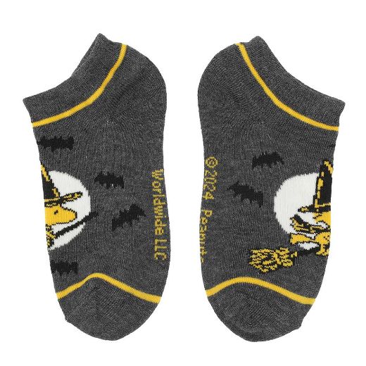 Picture of Peanuts Halloween Youth 6 Pair Ankle Socks