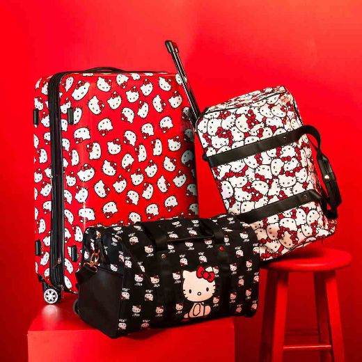 Picture of Hello Kitty AOP Black Travel Duffle Bag