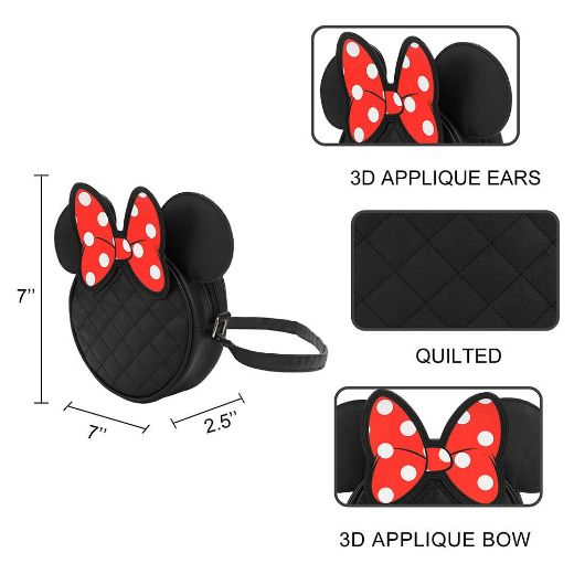 Picture of Disney Minnie Mouse 3D Quilted Canteen Crossbody
