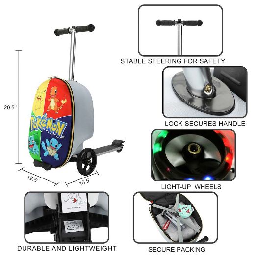 Picture of Pokemon Character Scooter Youth Rolling Luggage