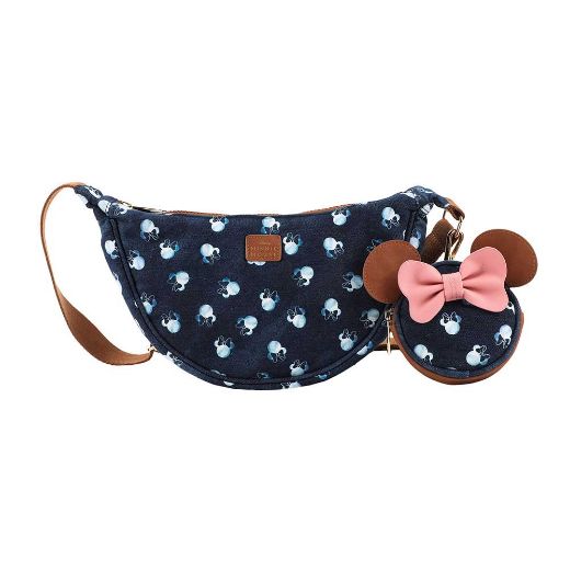 Picture of Disney Minnie Mouse Denim Sling Crossbody & Coin Pouch