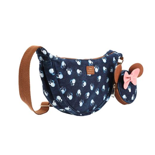 Picture of Disney Minnie Mouse Denim Sling Crossbody & Coin Pouch