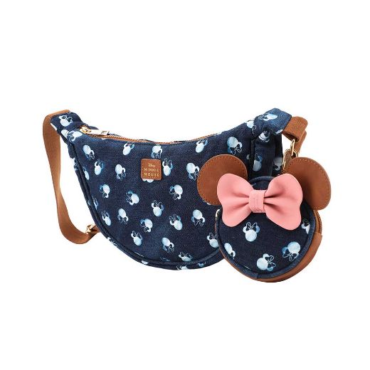 Picture of Disney Minnie Mouse Denim Sling Crossbody & Coin Pouch