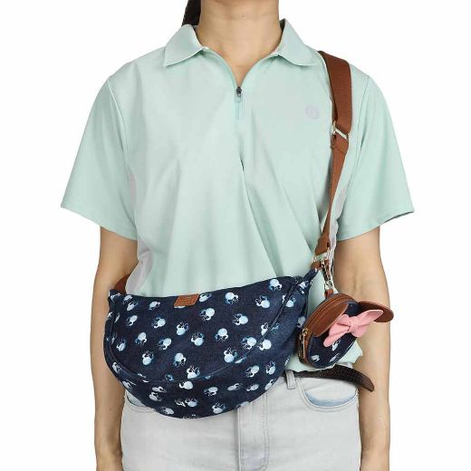 Picture of Disney Minnie Mouse Denim Sling Crossbody & Coin Pouch