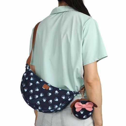 Picture of Disney Minnie Mouse Denim Sling Crossbody & Coin Pouch