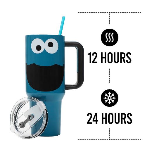 Picture of Sesame Street Cookie Monster 40 oz. Stainless Steel Tumbler