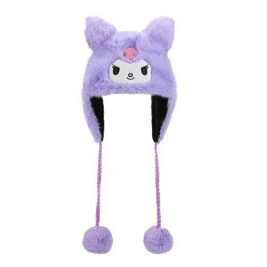 Picture of Kuromi Faux Fur 3D Laplander Beanie